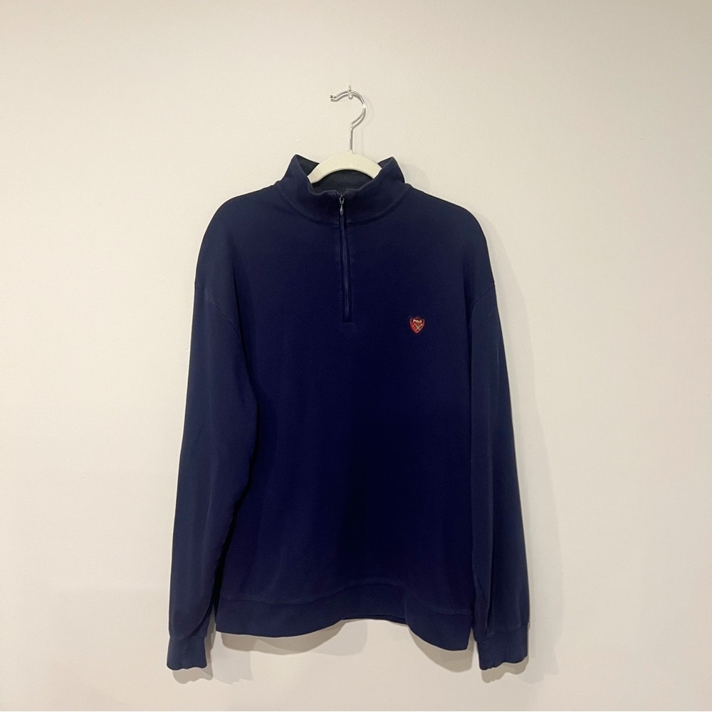 Ralph Lauren Polo Golf Navy Blue Quarter Zip Cotton